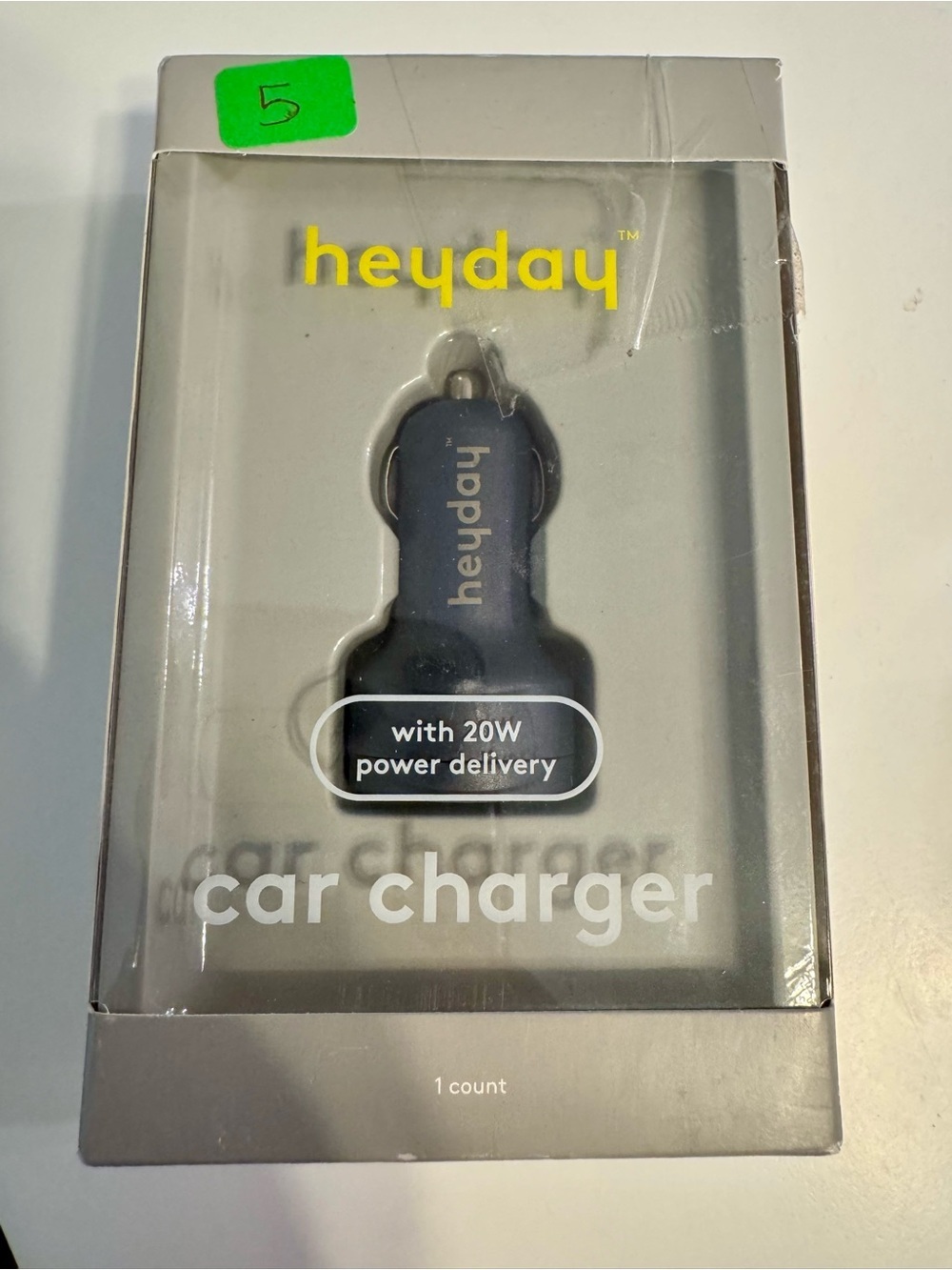heyday Black 20W USB Car Charger